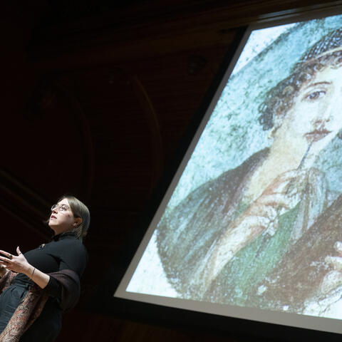 Katherine Horgan presenting at the 2025 Harvard Horizons Symposium