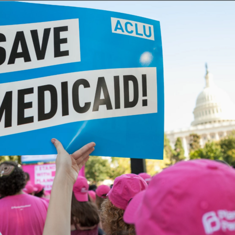 Save Medicare sign at a protest