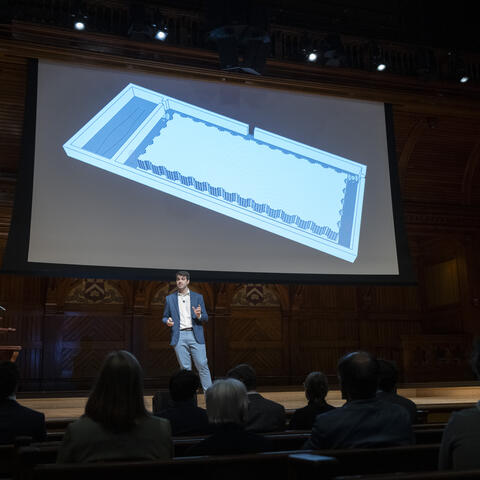Sergio onstage at the 2025 Harvard Horizons Symposium 