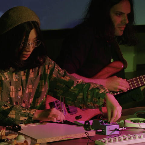 Live performance of Meoark, an intermedia duo consisting of Michele Cheng and Hassan Estakhrian