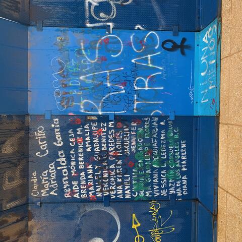 graffiti made by women protesting femicides