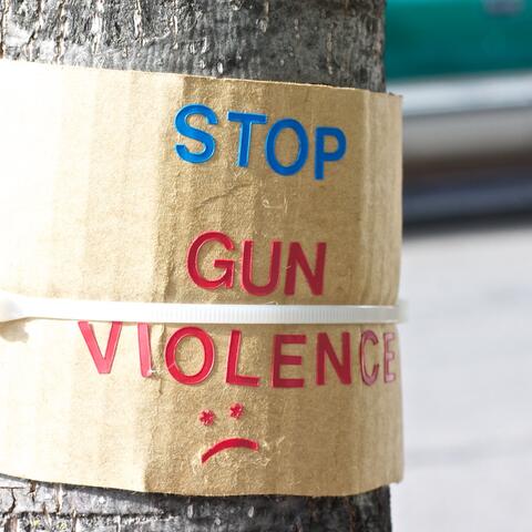 Stop gun violence sign