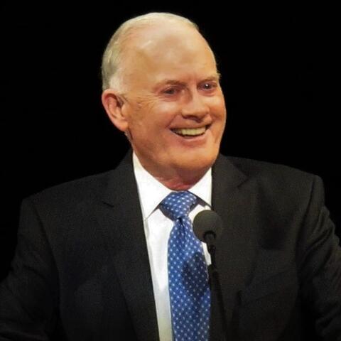 Kim B. Clark speaking at a BYU devotional.