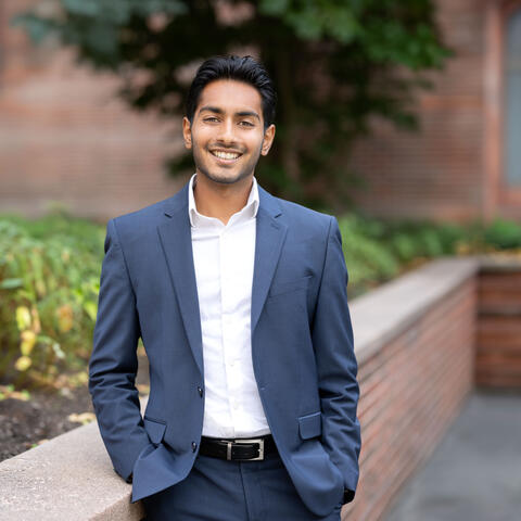 Avinash Moorthy in blue suit