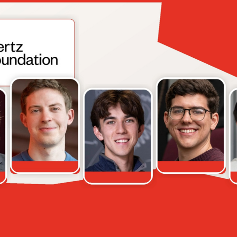 Banner image of five 2026 Harvard Griffin GSAS Hertz Fellows