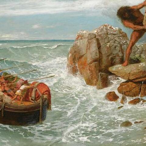 Arnold Bocklin's painting "Odysseus and Polyphemus" (1896) via Creative Commons