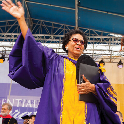 Ruth Simmons in regalia