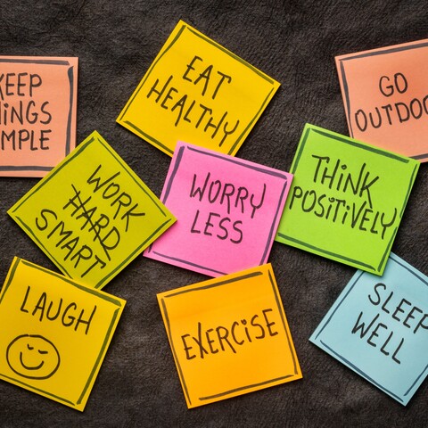 Post-its with inspiring notes
