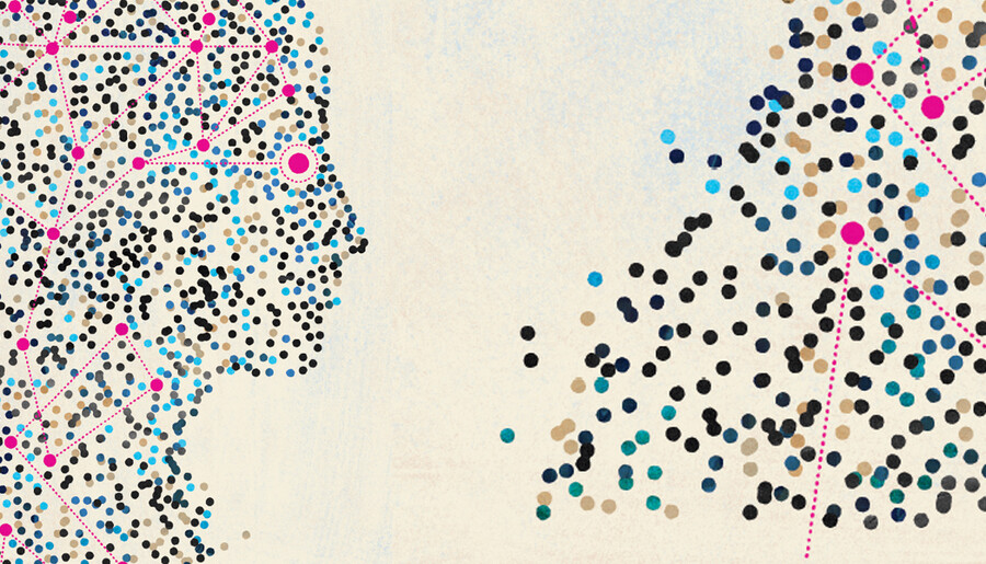 Abstract illustration of human head