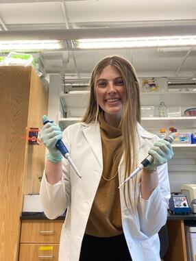 Brooke Travis photographed in the Girguis Lab