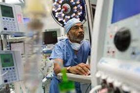 Dr. Emery N. Brown Preparing His Anesthesia Equipment for His Next Patient