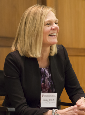 Emma Dench speaking at an event