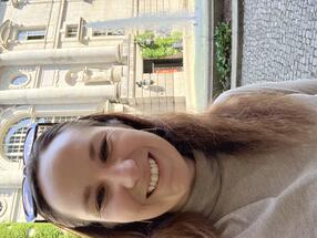 Levy at the Staatsbibliothek zu Berlin (the state library) in the summer of 2023 during her first research visit to Germany