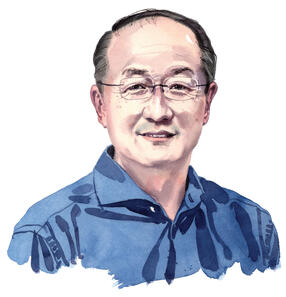 illustration of Jim Yong Kim
