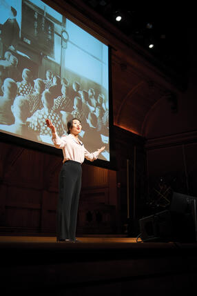 Horizons Scholar on stage