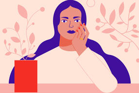 illustration of person with hand on face thinking