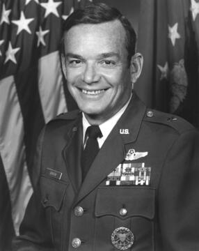 General Lee Denson black and white photo