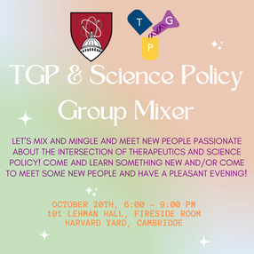 graphic for the Science Policy Group mixer