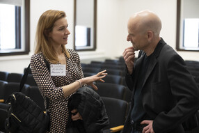 Jeffrey Schnapp and fellow alumna; Alumni Day 2019