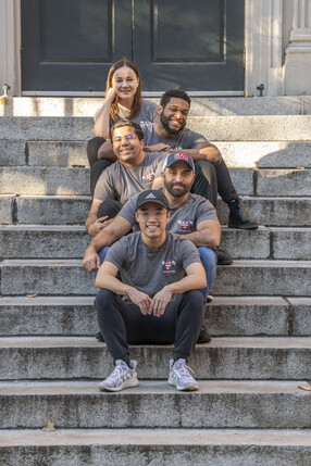 Shelton Lo (front) with his fellow Child Hall Resident Advisors 2022-23