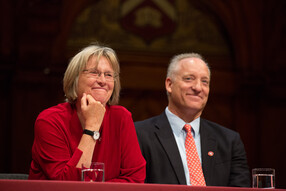 President Drew Faust and Dean Michael Smith