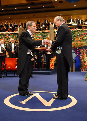 Eric Maskin receiving Nobel Prize