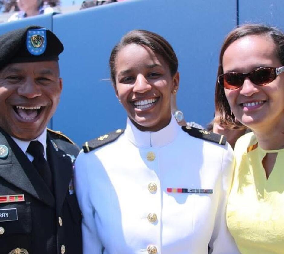 Berry at her US Navel Academy graduation